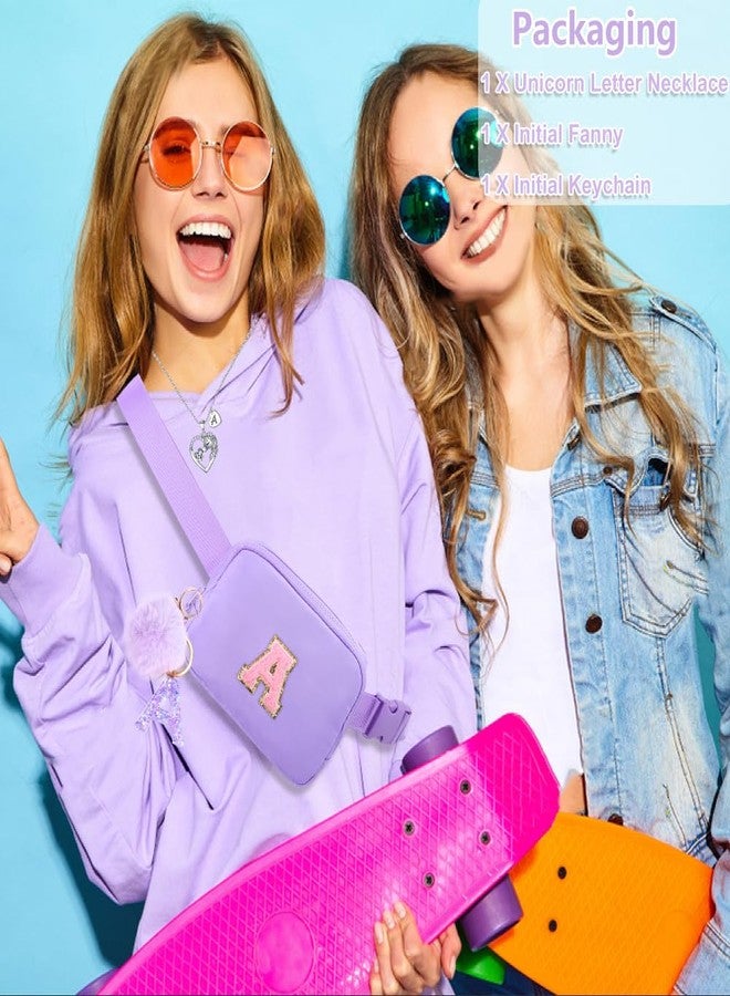 Luchike Belt Bag Fanny Pack for Girls - Women Initial Crossbody Bag for Birthday Gifts for 5 6 7 8 9 10 11 12 13 Year Old A - Image 2